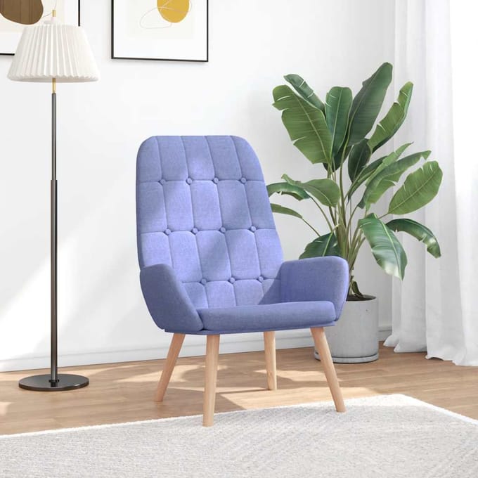 vidaXL - Relaxstoel - stof - jeansblauw