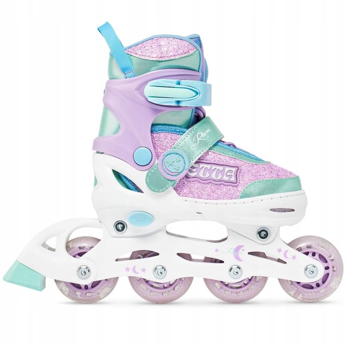 Verstelbare 3-in-1 skates RAVEN Etta Violet maat 30-33 met LED-wielen