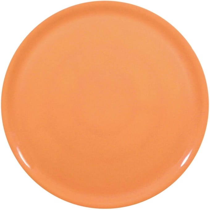 Assiette à pizza spéciale en porcelaine, orange, diamètre 31 cm, lot de 6