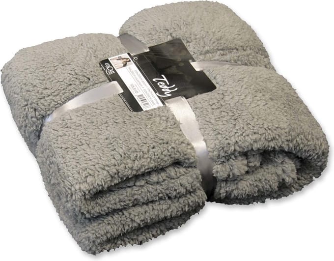 D- Unique Living | Teddy plaid 150x200cm grey
