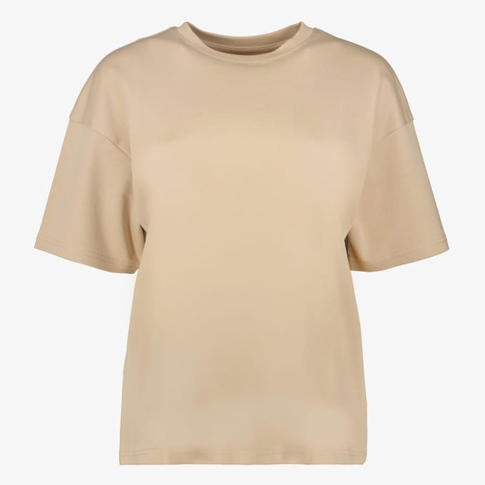 TwoDay oversized dames T-shirt beige - Maat XL
