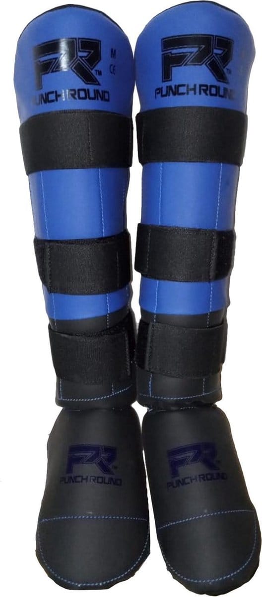 PunchR Kickboks Scheenbeschermers Experience Zwart Blauw - S