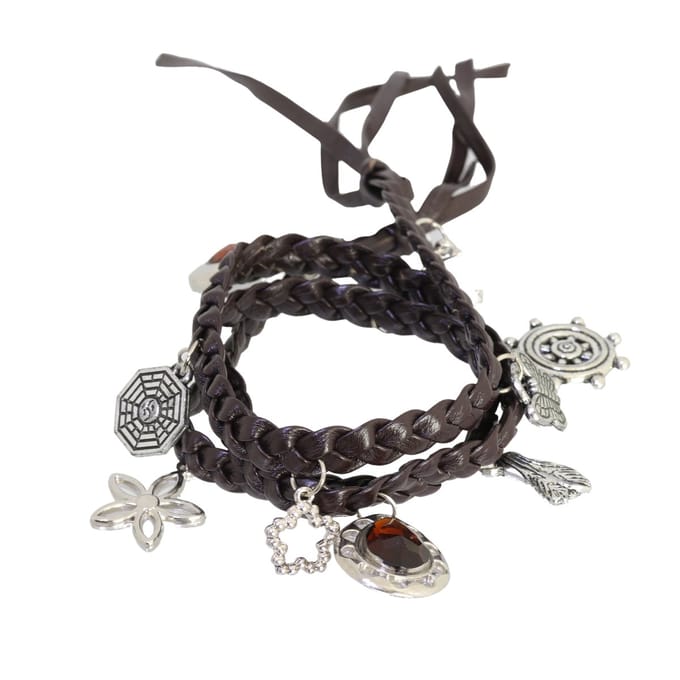 Behave - Wikkelarmband met bedels - Spiritueel detail - Damesmode