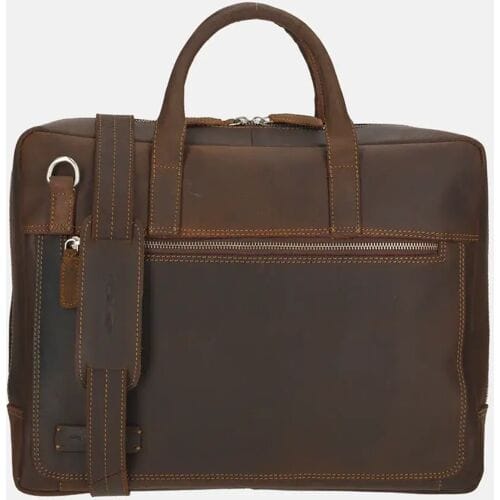 Plevier Coventry laptoptas 15 inch donkerbruin