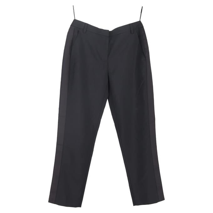 Burberry rechte broek van zwarte wol