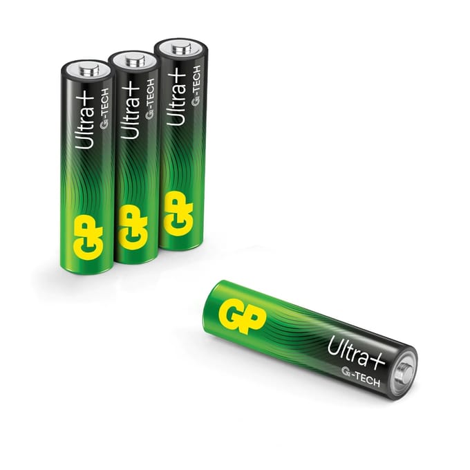GP Ultra Plus Alkaline AAA Batterijen - 4 stuks Batterijen AAA