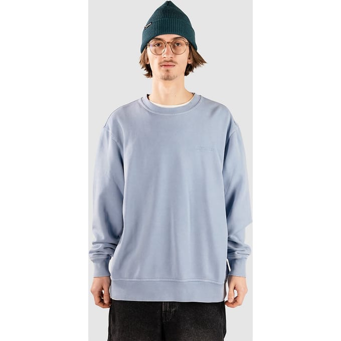 sweatshirt met labelstitching en ronde hals