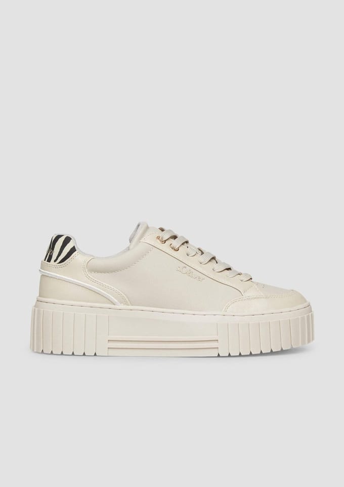 s.Oliver - female - Trainers met plateauzool en leo-detail