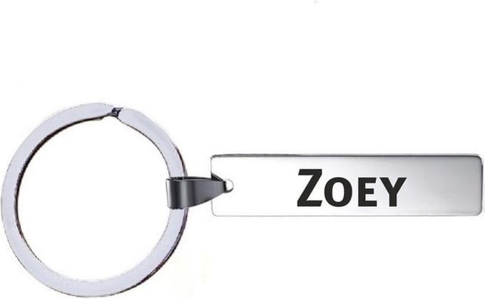 Sleutelhanger Met Naam - Zoey - RVS