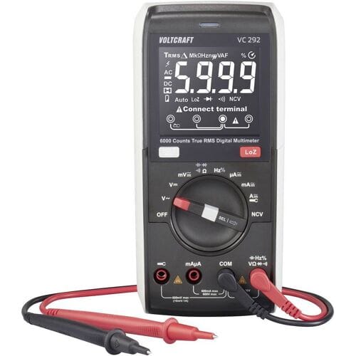 VOLTCRAFT VC292 Multimeter Digitaal LoZ CAT III 600 V Weergave (counts): 6000