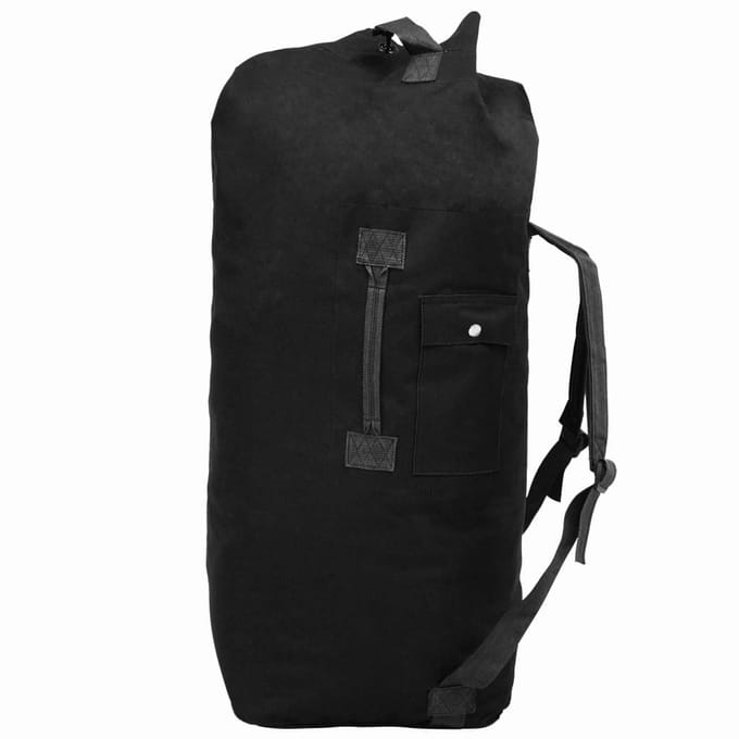 vidaXL Plunjezak legerstijl 85 L zwart