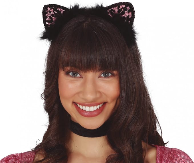 Fiestas Verkleed diadeem katten/luipaard oren/oortjes - meisjes/dames - Carnaval