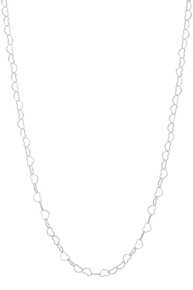 Bijoutheek Collier Lang Hart Schakel Zilver