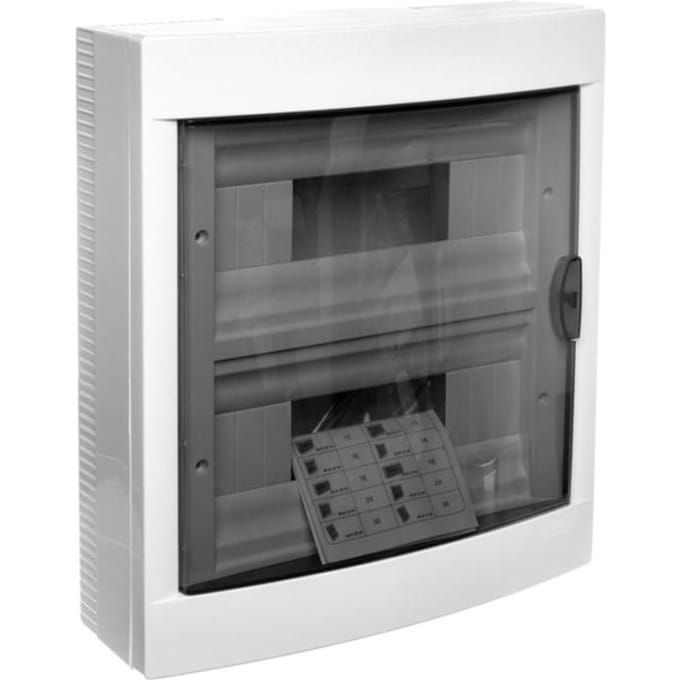 Tableau de distribution en saillie 2x12 rangées 24 modules IP40 Porte transparente 90912124 Viko Par Panasonic