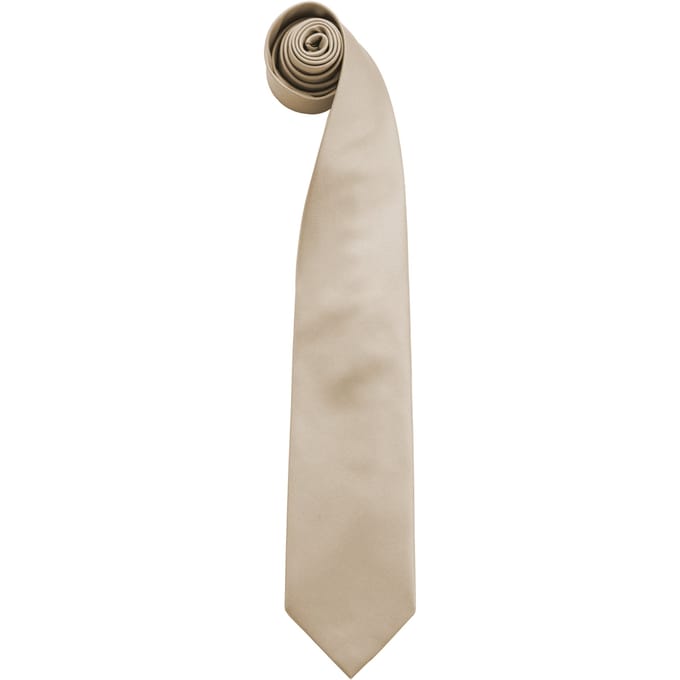 Premier Mannen “Kleuren” Effen Mode / Zakelijk Stropdas (Khaki)