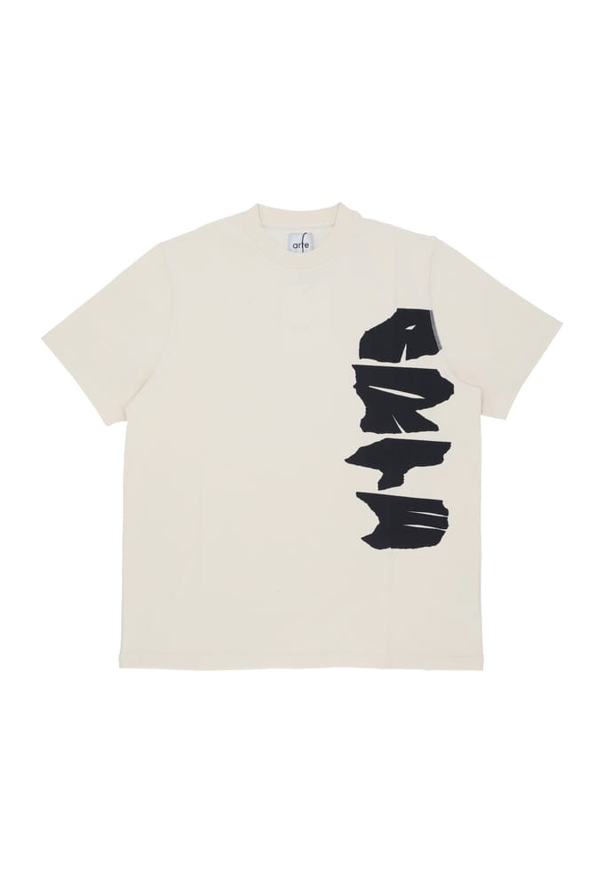 T-shirt Man Side Logo Tee Cream