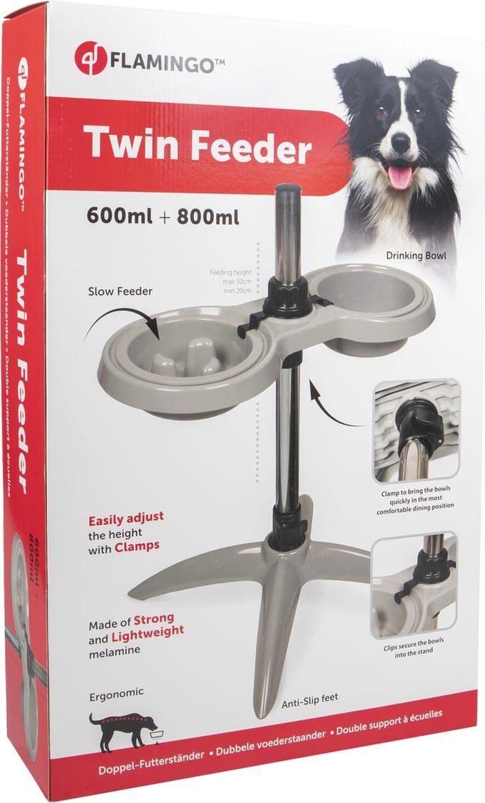FLAMINGO – Verstelbare Voerstandaard - Groeit Mee met Jouw Hond!