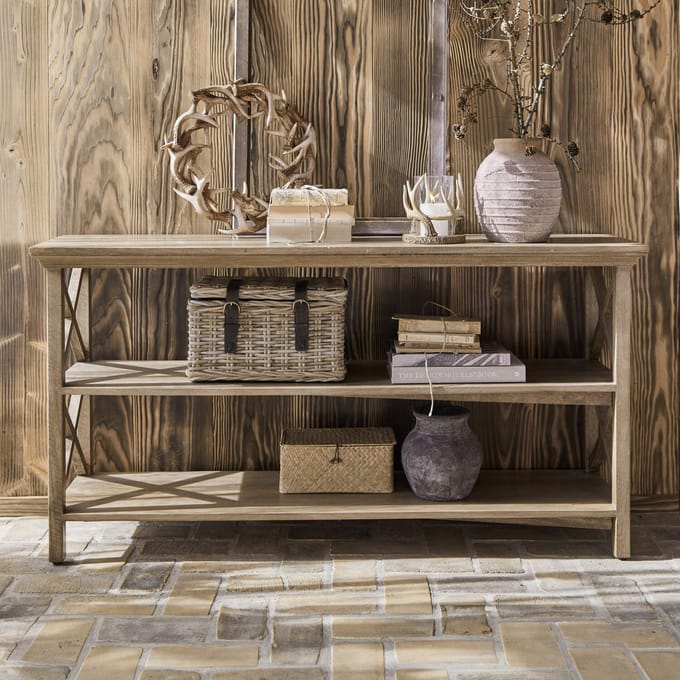LOBERON Sidetable Vélu antiekbruin