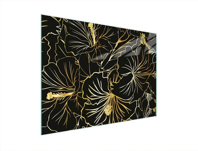 TMK ArtDeko - Snijplank - 40x30 cm - Bloemen - Gehard Glas