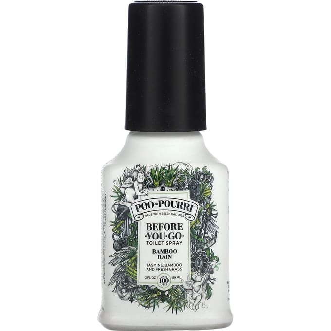 Poo-Pourri, Draagbare Toiletspray, Bamboo Rain, 59 ml(2 oz) black