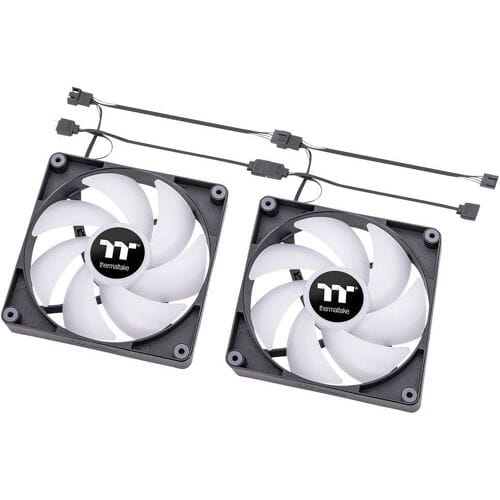 Thermaltake CT120 ARGB Sync - Ventilator Koeler voor PC - 2x120mm - Stil - PWM 500-2000 RPM - Zwart
