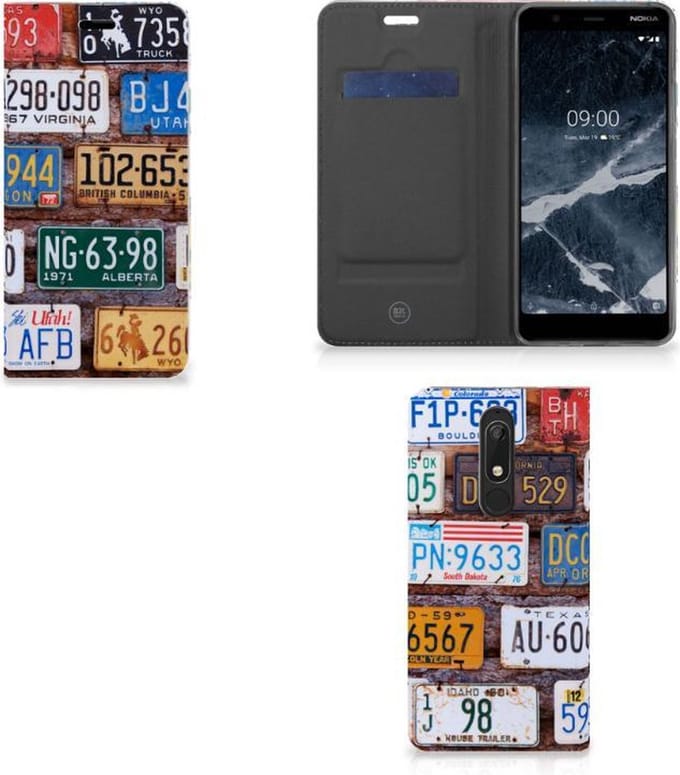 Nokia 5.1 (2018) Stand Case Kentekenplaten
