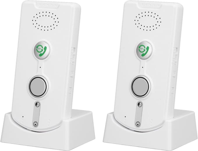Draadloze Intercom Set - 2-Weg Stem Intercom - Communicatie Tussen Kamers - 1000m Bereik Open Gebied - 18mm Dun Uiterlijk