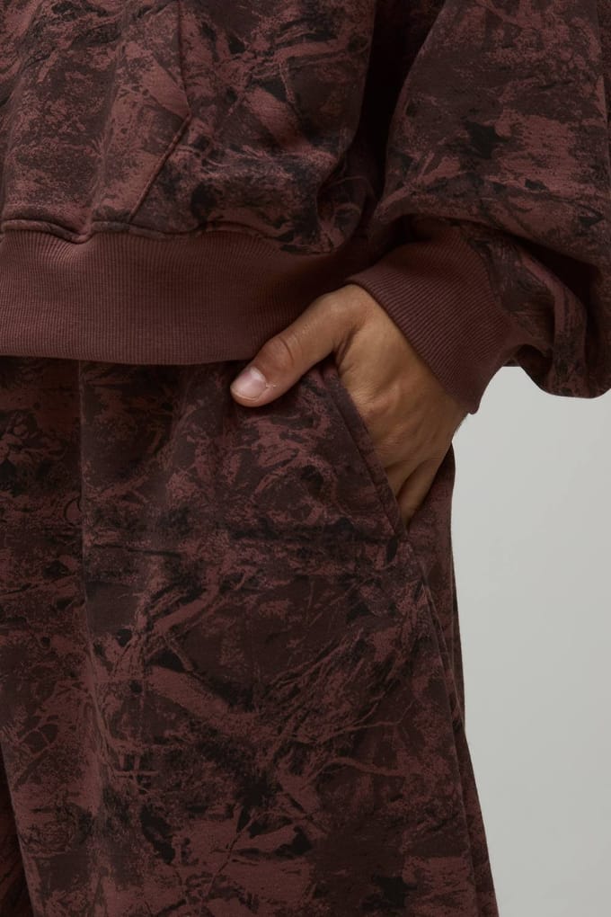 Balloon Fit Forest Camo Joggingbroek | Chocolate | Size Medium
