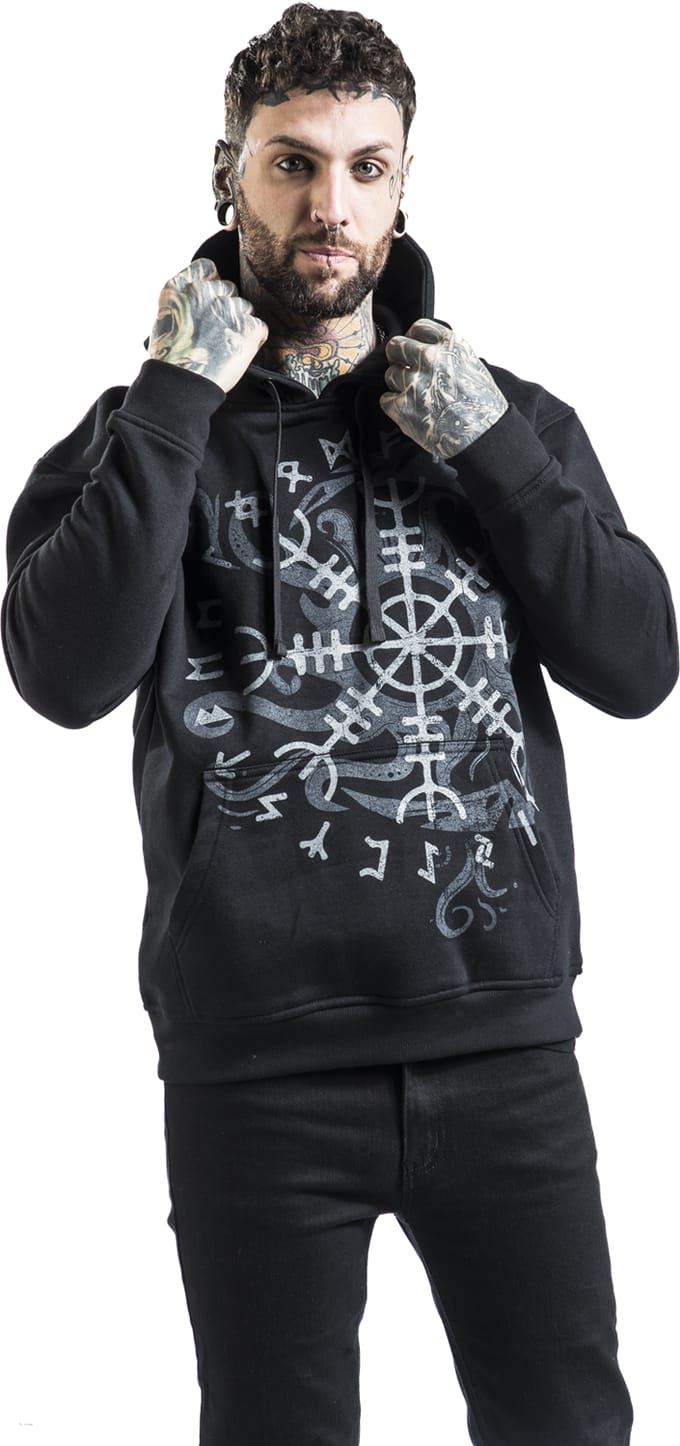 Outer Vision Trui met capuchon - Vicero Shield - S tot XXL - voor Mannen - zwart