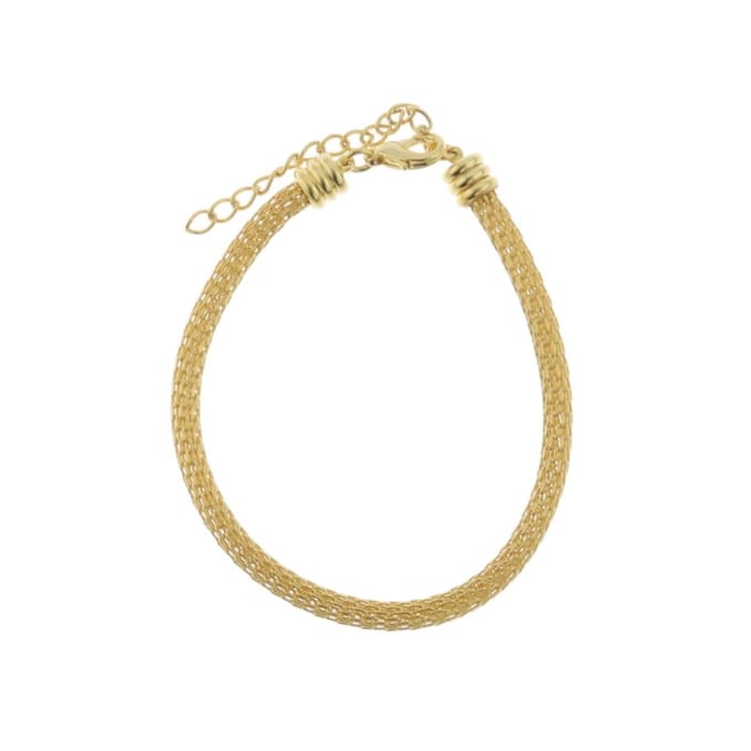 Behave Armband - goud kleur - dames - mesh schakel - 20 cm