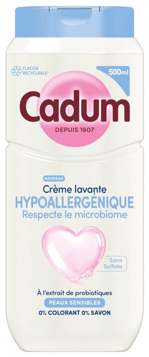 Cadum Hypoallergene Wascrème Gevoelige Huid 500 ml