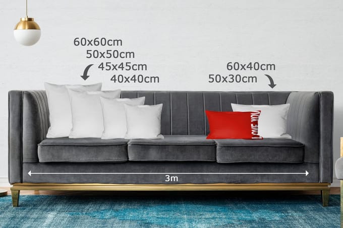 Sierkussens - Kussentjes Woonkamer - 50x30 cm - Schuin - Loveyou - Rood