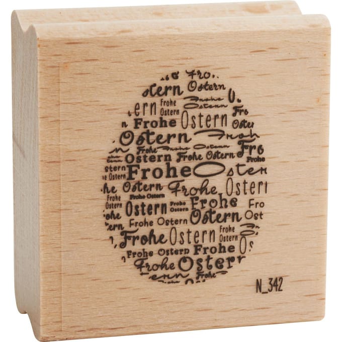 Houten stempel "Frohe Ostern"