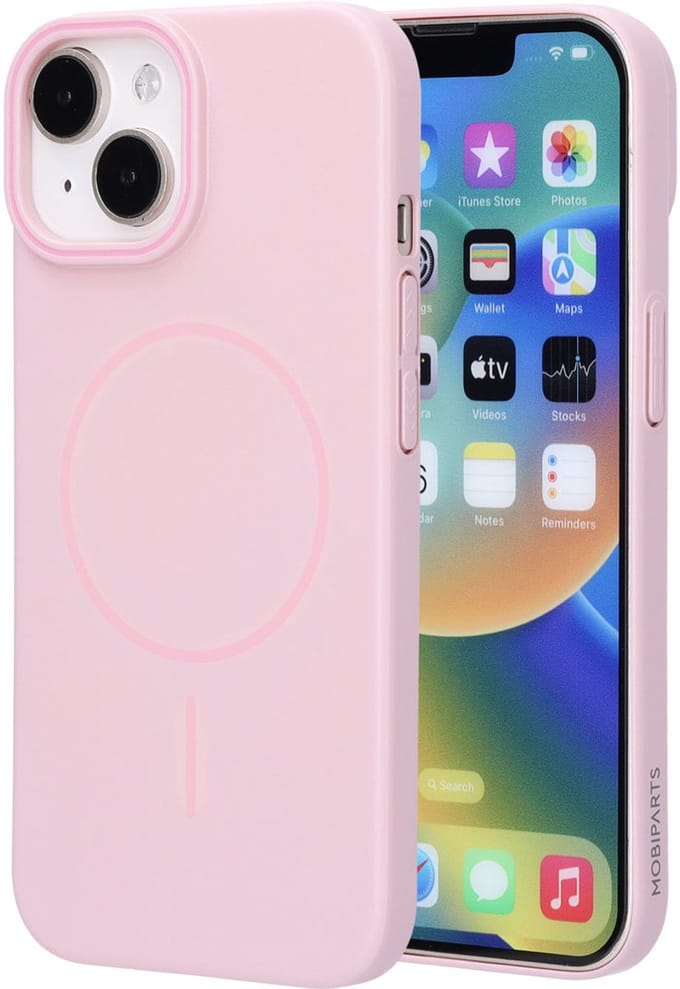 Mobiparts Slim Line Case geschikt voor Apple iPhone 15 - MagSafe Blush - Roze