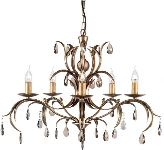Elstead Lighting LED Kroonluchter | 5X E14 Max 60W | Dimbaar | Bronze Patina
