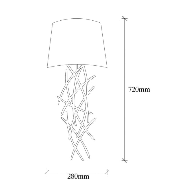 Opviq Wandlamp Asaf 6984 met zwarte stoffen kap