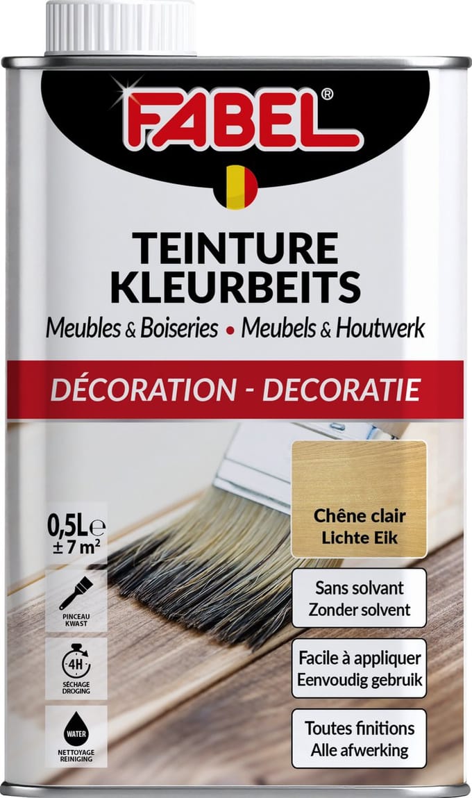 Fabel kleurbeits voor meubels en houtwerk - Lichte Eik 0,5L