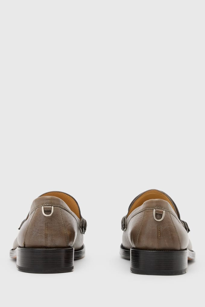 John Varvatos Hawthorne Chain Loafer Charcoal Maat: 12 | Instappers Outlet | Heren | Grijs