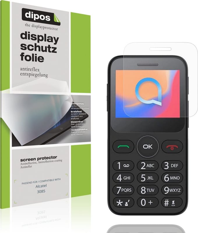 dipos – 4x Matte Beschermfolie geschikt voor Alcatel 3085 | Krasbestendige & antireflecterende Screenprotector Ultra-Thin