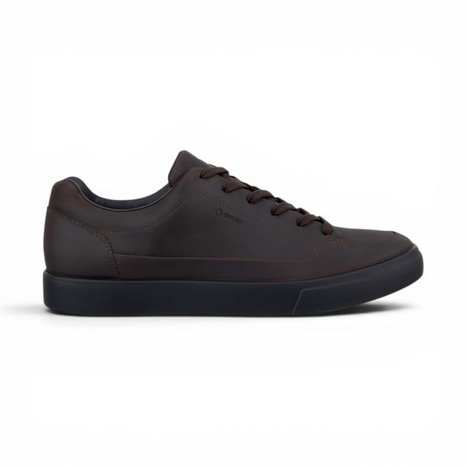 Ecco Bruine Leren Waterdichte Trainer Sneaker Schoenen - Soft 10