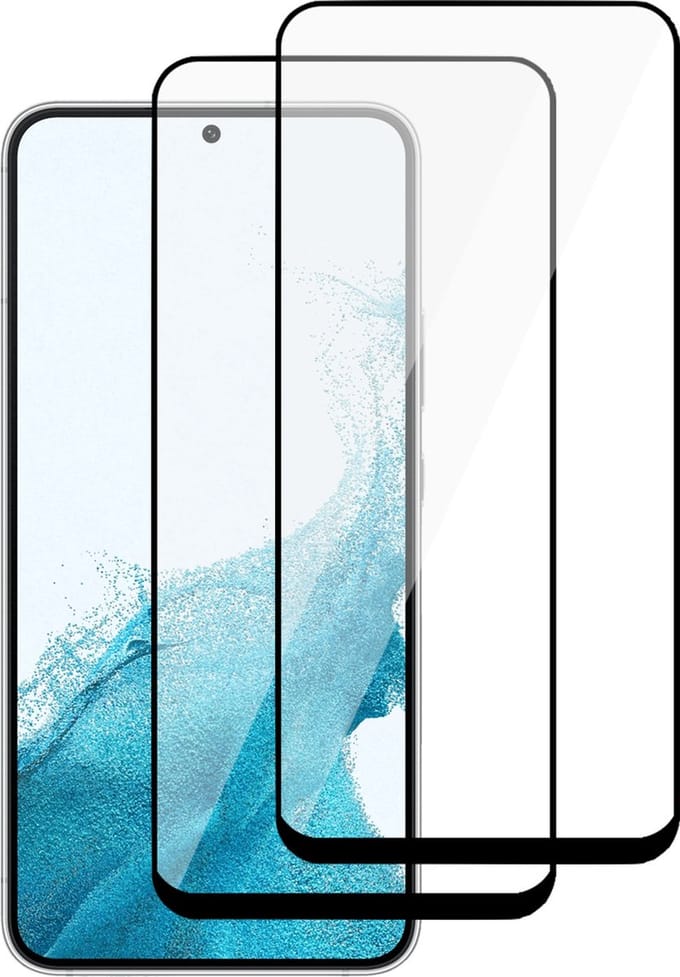 Geschikt voor Samsung S22 Plus Screenprotector - Gehard Glas Full Screen Protector - 2 Stuks