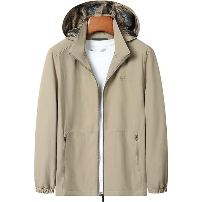 Nouvelle veste légère respirante en mesh décontractée pour homme d'automne 5XL beige