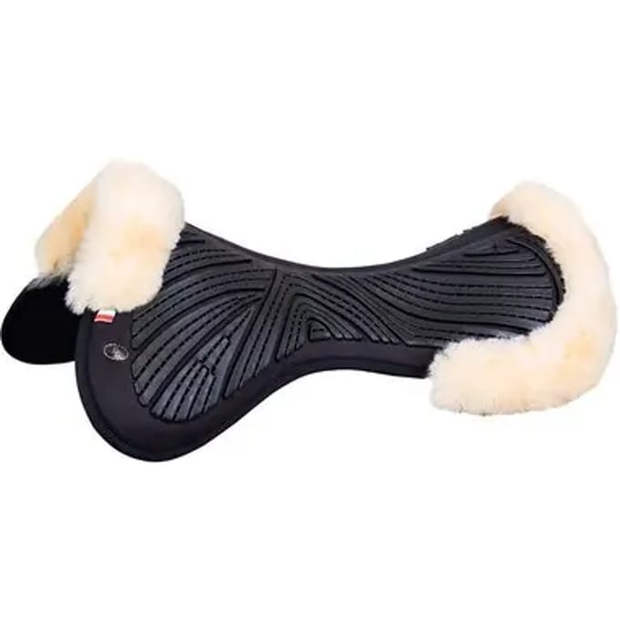 Schapenvacht zadelonderlegger voor paarden BR Equitation Memory Grip