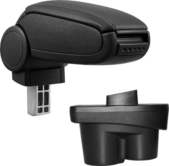 [pro.tec]® Armsteun-Opel Corsa E-11-2014-kunstleer-zwart