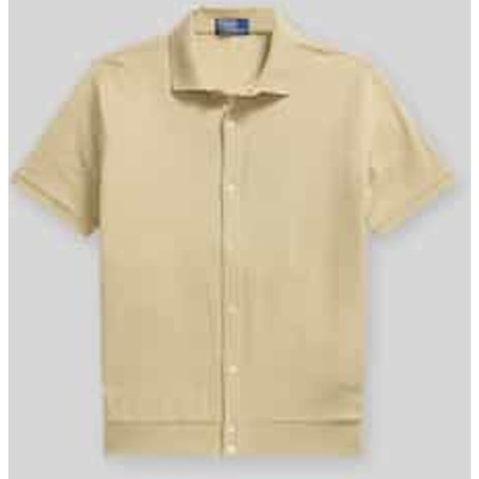 regular fit poloshirt met doorlopende knoopsluiting van puur katoen