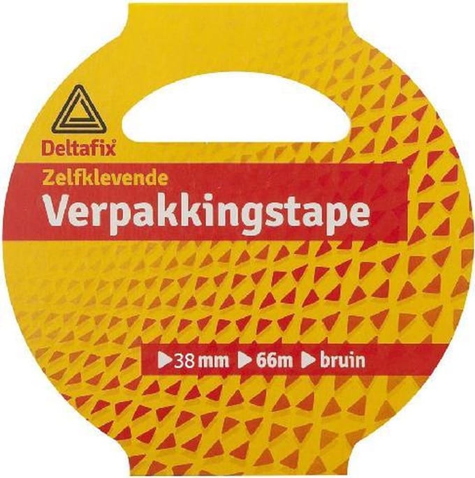 Deltafix zelfklevende verpakkingstape 38mm/66m Bruin