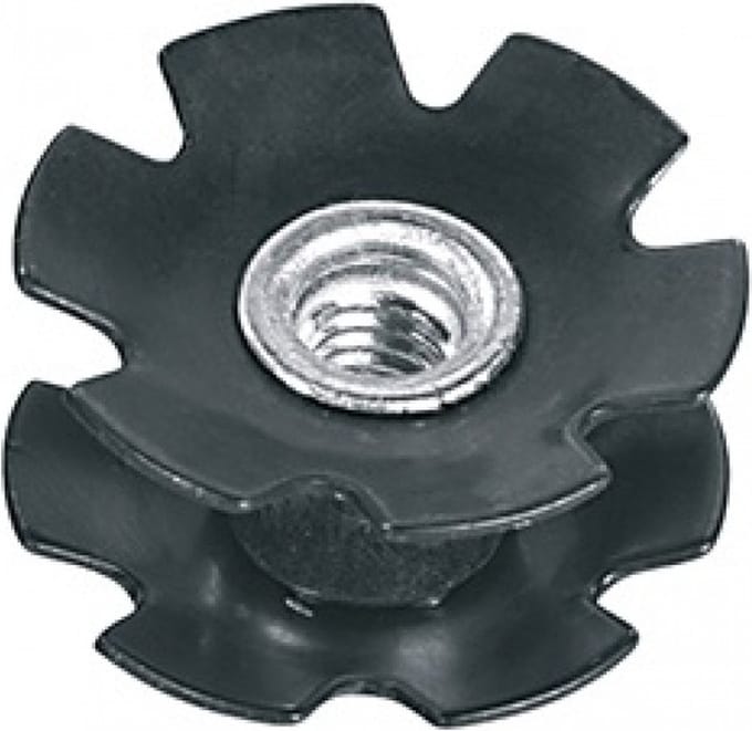 Balhoofdplug Ster One Time 1 Inch Aluminium Zwart