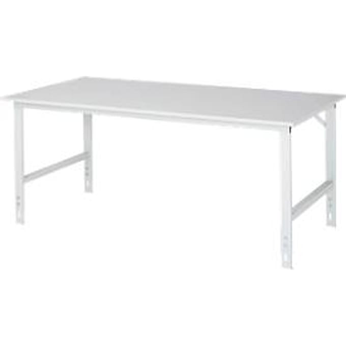 Werktafel, melamine blad, B 2000 x D 1000 x H 760-1080 mm