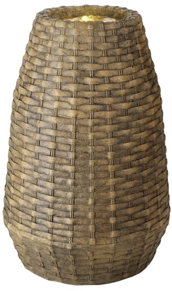 LED fontein wicker 35x50cm buiten natuurkleur