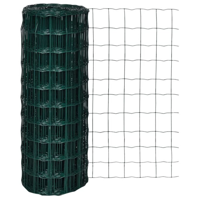 vidaXL - Euro - hek - 10x1,0 - m - staal - groen